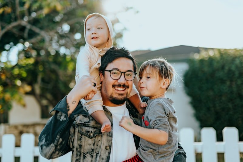 Family enjoying life with insurance coverage